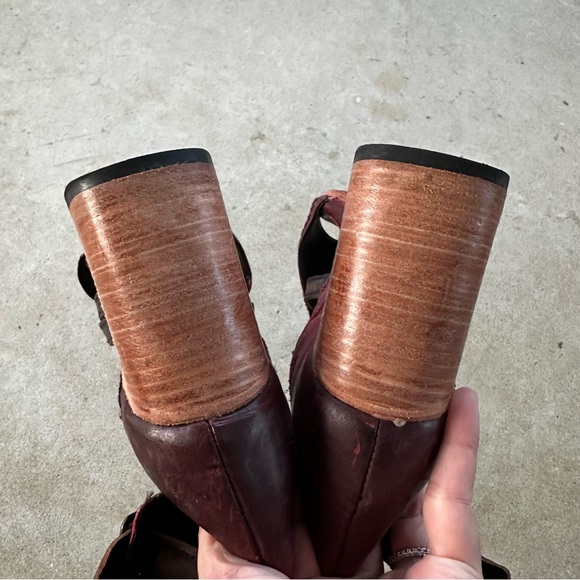 Freebird by Steven Shoes Tiara Wine Leather Booties Women’s Size 7 - Picture 8 of 13